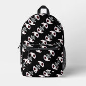 サッカーボール.食べ眠るサッカー プリントバックパック (正面)