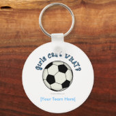 サッカーボール（黒） キーホルダー (正面)