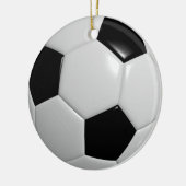 サッカーボール |黒 セラミックオーナメント (左)