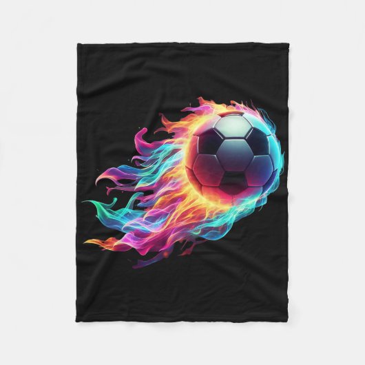サッカーボール _1 フリースブランケット (正面)