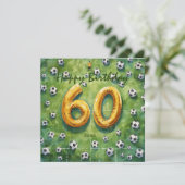 サッカーボール 60歳の誕生日 カード (スタンド正面)