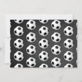 サッカーボールAny Ageフォト誕生日 サンキューカード (裏面)