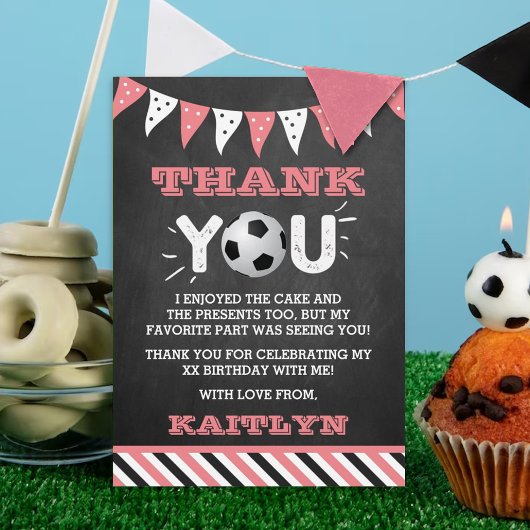 サッカーボールAny Age誕生日 サンキューカード