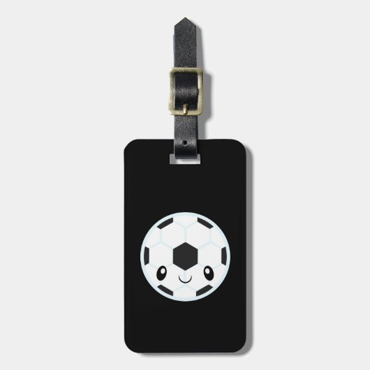 サッカーボールEmoji ラゲッジタグ (正面縦)