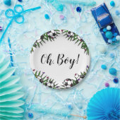 サッカーボールOhボーイスポーツゲームテーマベビーシャワー ペーパープレート (パーティー)