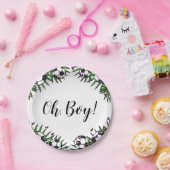 サッカーボールOhボーイスポーツゲームテーマベビーシャワー ペーパープレート (パーティー)