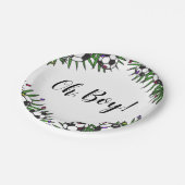 サッカーボールOhボーイスポーツゲームテーマベビーシャワー ペーパープレート (アングル)