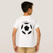 サッカーボールTシャパーソナライズされたツ Tシャツ (裏面フル)