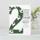 サッカーボールTWO 2nd誕生日パーティー 招待状 (スタンド正面)