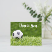 サッカーボ感謝していールですべての作業が緑で  ポストカード (スタンド正面)