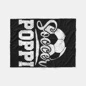 サッカーポッピ選手の試合日父&#; s Da フリースブランケット (正面(横))