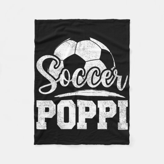 サッカーポッピ選手の試合日父&#; s Da フリースブランケット (正面)