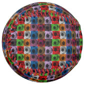 サッカーポップ・アートのボールアート ソフトボール (正面左)