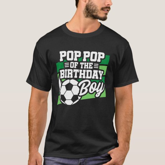 サッカーポップ・アートの誕生日ポップ・アートの – ボーイズサッカー誕生日 Tシャツ (正面)