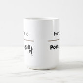 サッカーポルトガル、カスタマイズ可能 コーヒーマグカップ (中央)