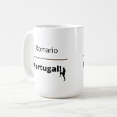 サッカーポルトガル、カスタマイズ可能 コーヒーマグカップ (正面左)
