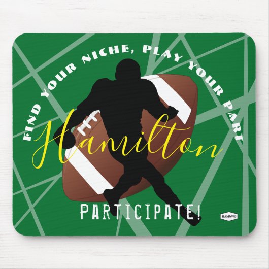 サッカーマウスパッドパープルHAMbyWG マウスパッド (正面)