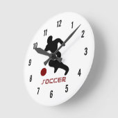 サッカーマッチクロック ラウンド壁時計 (傾斜)