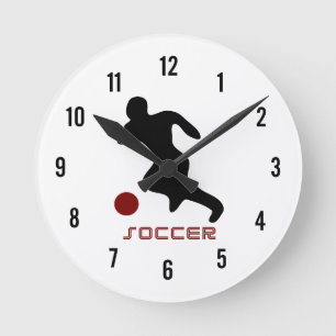 サッカーマッチクロック ラウンド壁時計