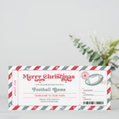 サッカーマッチサプライズクリスマスプレゼントチケット 招待状 (スタンド正面)