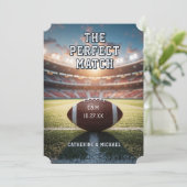 サッカーマッチスポーツ結婚愛好家 サンキューカード (スタンド正面)