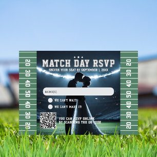 サッカーマッチチケット結婚のQRコード 出欠カード