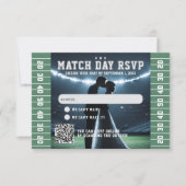 サッカーマッチチケット結婚のQRコード 出欠カード (正面)