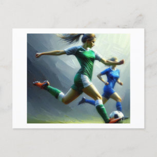 サッカーマッチ ポストカード
