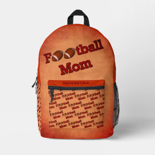 サッカーママかわいいパーソナライズされた プリントバックパック