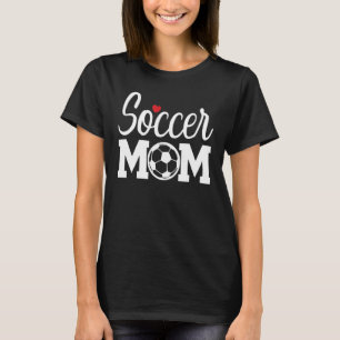 サッカーママかわいいママ人生サッカーゲーム日応援ママ Tシャツ