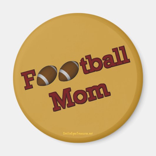 サッカーママかわいい マグネット (正面)