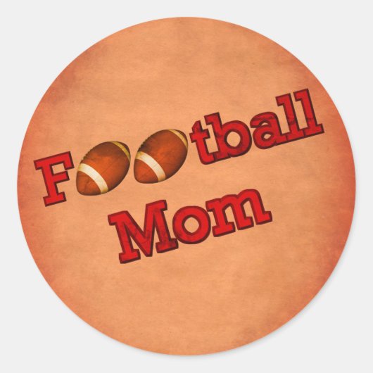 サッカーママかわいい ラウンドシール (正面)