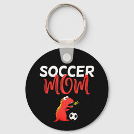 サッカーママかわいいTレックス恐竜 キーホルダー
