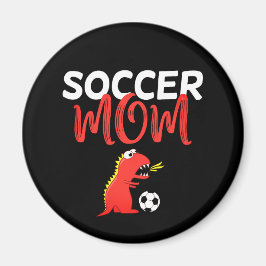 サッカーママかわいいTレックス恐竜 マグネット