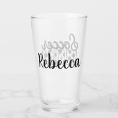 サッカーママとネームグラス タンブラーグラス (裏面)