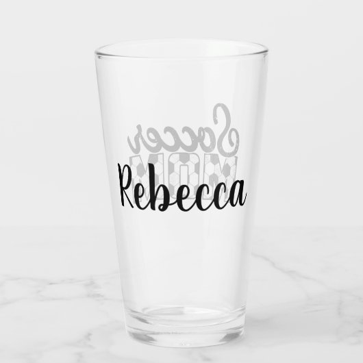 サッカーママとネームグラス タンブラーグラス (裏面)