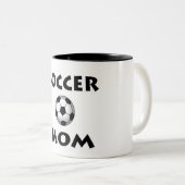 サッカーママのコーヒーマグ ツートーンマグカップ (正面右)