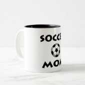 サッカーママのコーヒーマグ ツートーンマグカップ (正面左)