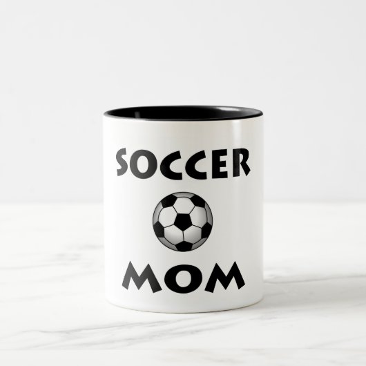 サッカーママのコーヒーマグ ツートーンマグカップ (中央)