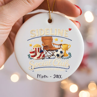 サッカーママのサイドライン クリスマス セラミックオーナメント