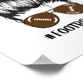 サッカーママめちゃくちゃパンヘアサングラスマおもしろいマ ポスター (角)