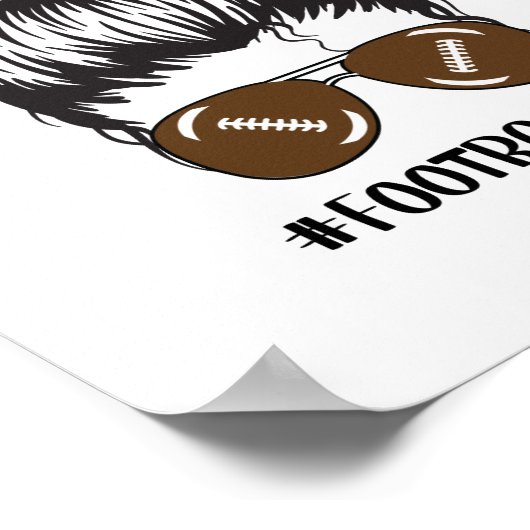 サッカーママめちゃくちゃパンヘアサングラスマおもしろいマ ポスター (角)