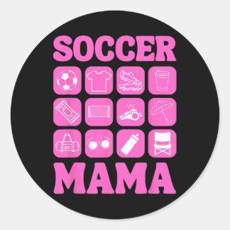 サッカーママアイコン サッカー必需品 _2 ラウンドシール