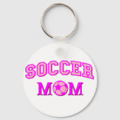 サッカーママスケッチと文字オールピンク キーホルダー (裏面)