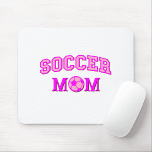サッカーママスケッチと文字オールピンク マウスパッド