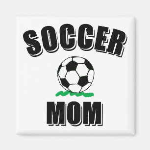 サッカーママスケッチ及び文字 マグネット