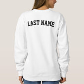 サッカーママハートパーソナライズされたボールギフト スウェットシャツ (裏面)