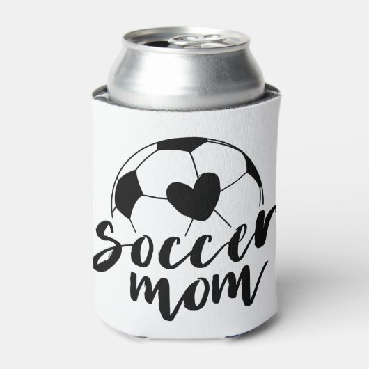 サッカーママハートボール 缶クーラー (缶正面)