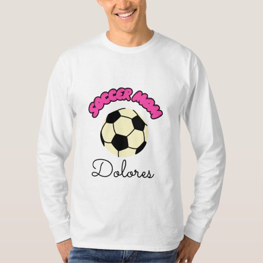サッカーマママドロレス長袖 Tシャツ (正面)