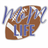 サッカーママライフビニールカーウィンドウ シール (正面)